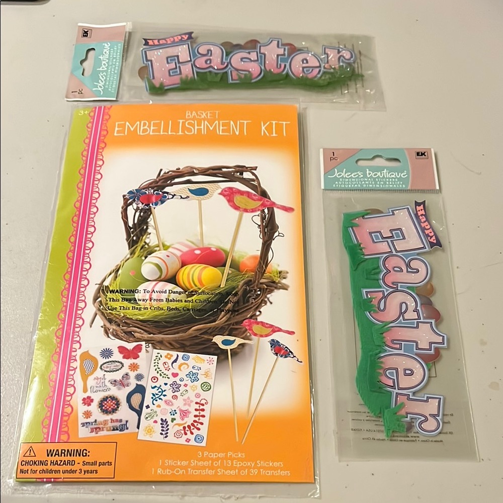 Easter Basket Embellishment Kit - Multicolor